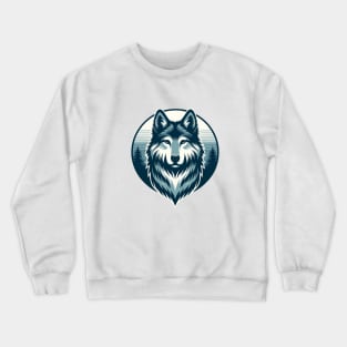 Blue Wolfdog Crewneck Sweatshirt